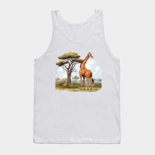 Watercolor Giraffe Tank Top